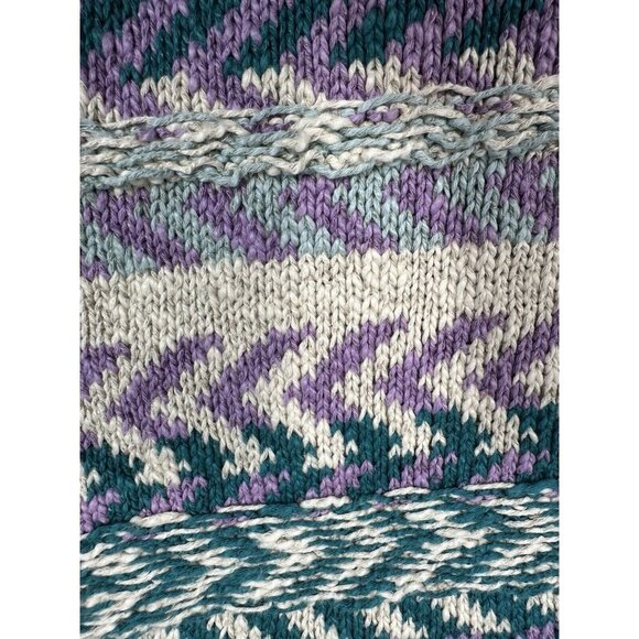 Poles Maison Montagut Sweater Womens Medium Purple‎ Textured Cotton Linen Jumper - Picture 13 of 13